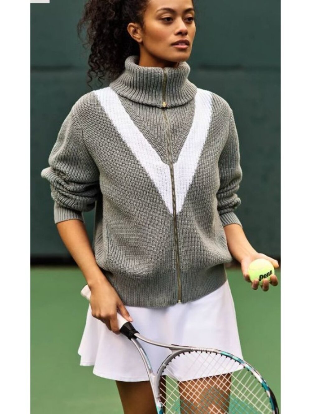 Varley Ada Knit Zip-Through Jacket-sz XL